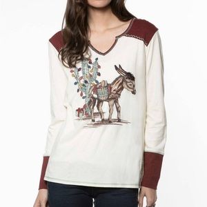 Double D Ranch Christmas Burro T Brand New Large